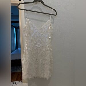 Meshki White Sequin Dress